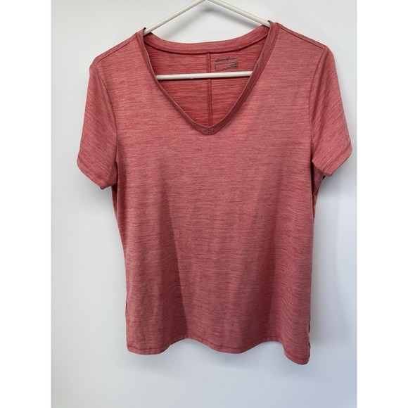 Eddie Bauer Tops - Eddie Bauer Women Compass Essentials UPF 50+ T-Shirt V-Neck Size M Red